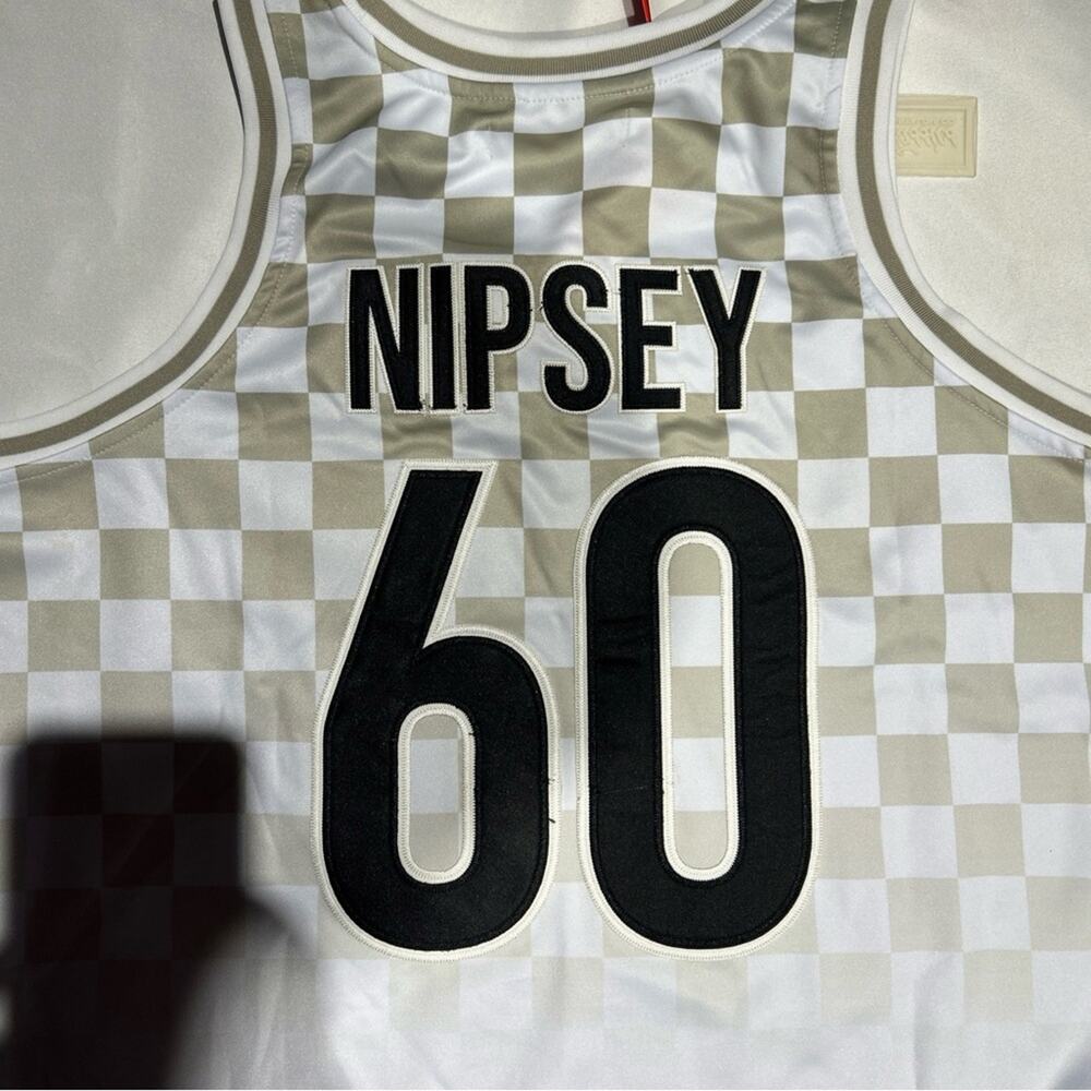 Nipsey Hussle Mens White NWT Headgear Classics Boogie #60 Jersey